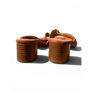 Anthropologie Rust Suede Block Heel Mule Sandals EU 37 US 6 Minimal Spain thumbnail 8