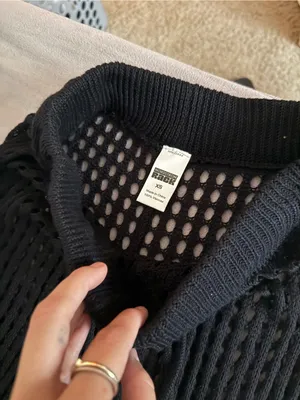 Nordstrom Black Crochet Wide-Leg Coverup Pants thumbnail 2
