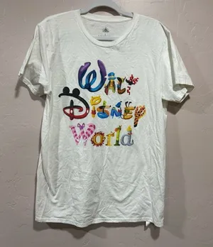 Walt Disney World Logo Characters White T-Shirt thumbnail 1