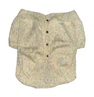 Vintage Butter Yellow Cropped Cable Knit Sweater‎ Vest Cardigan Cottage Granny thumbnail 1