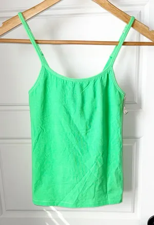 PINK New Green Spaghetti Strap Cami XS thumbnail 1