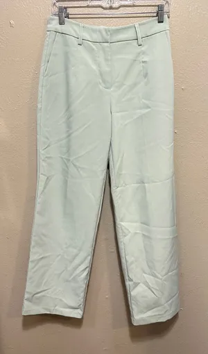 Avec Les Filles Green Cropped Wide‎ Leg Career Dress Pants Womens Size 4 thumbnail 1