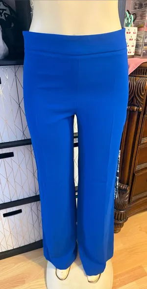 ZARA Women’s Wide Leg Pants - Royal Blue NWT thumbnail 1