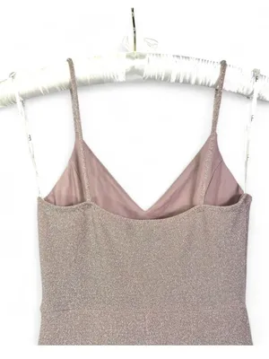 LULUS Women’s Forever Your Girl Metallic Blush Pink Bodycon Mini Dress Size M thumbnail 12