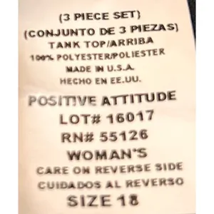 Positive Attitude Women's Black Lace/Mesh Long Sleeve Blouse Tan Tank Size‎ 18 thumbnail 6
