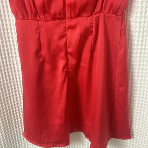 NWT She + Sky Sleeveless Satin Silk Dress with Twist Front High Neck Band Detail thumbnail 5