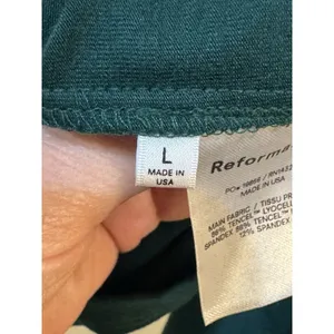 NEW Reformation Yara Asymmetrical Body-Con Minidress In Emerald Size Large thumbnail 7