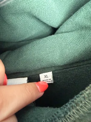Aritzia Hoodie Fleece Perfect Fit Cozy, olive green thumbnail 4