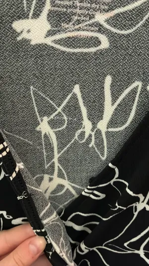 Nine West Black Dress White Print thumbnail 5