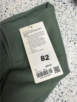 Lululemon Scuba High Rise Mini Skirt Green S NWT Sweatpant Style thumbnail 8