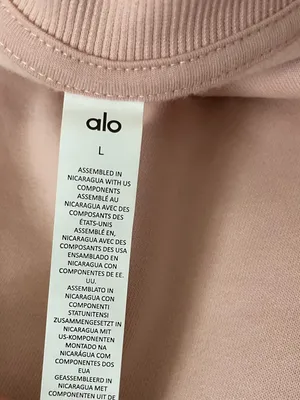 ALO Yoga NWT Accolade Crew Neck Pullover Sweatshirt Pink Quartz Size L SOLD OUT thumbnail 8