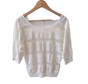 Forever 21 White Sheer Lace Top Elbow Sleeve S 4 6 90s Y2K Romantic Feminine thumbnail 4