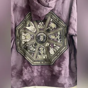 Nwt DisneyParks The Haunted Mansion Tie-Dye Zip Hoodie thumbnail 3