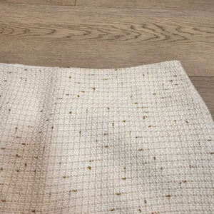 NWT Ann Taylor Factory Women Tweed A Line Skirt Beige Gold Metallic Size 12‎ thumbnail 3