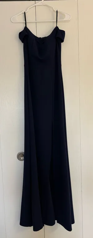 Navy Blue Windsor Prom Dress Long thumbnail 1