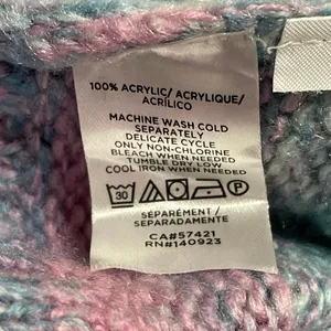 Ann Taylor LOFT Rainbow Spacedye Knit Striped Pastel Crew Neck Sweater Top Sz L thumbnail 5