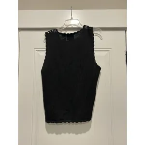 Vintage Boho Festival Black Crocheted Vest Size Medium Witchy Gothic Whimsygoth thumbnail 5
