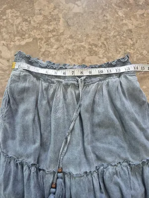 Anthropologie Pilcro Tie Dye preppy summer linen blend Mini Skirt XSmall thumbnail 8