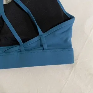 Lululemon Strappy Back Sports Bra Medium Teal Blue Medium Impact Athletic thumbnail 8