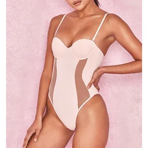 NWT House of CB Seychelles‎ Padded Swimsuit in Blush Pink thumbnail 3