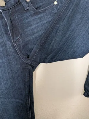 Paige Manhattan Bootcut Dark Wash Womens Jeans Size 26 Inseam 32" thumbnail 10