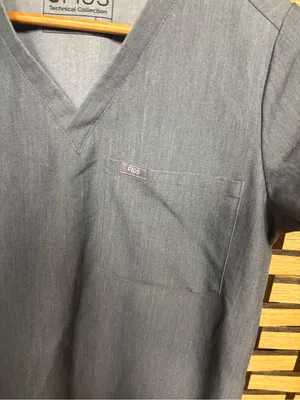 Figs gray technical collection scrub top size small thumbnail 3
