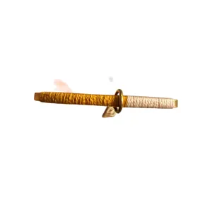 Twenty Two West Square Bangle Bracelet Gold‎ Tone Thread Wrapped Artisan Jewelry thumbnail 5
