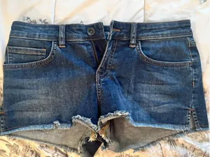 Vans Distressed Dark Blue Denim Cutoff Shorts - Women's thumbnail 3