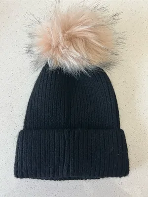 Anthropologie Pick-A-Pom Ribbed Beanie With Pom Ski Winter Hat thumbnail 1