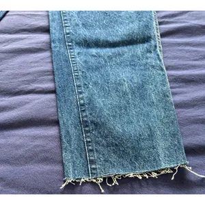 Vintage Lee High Waisted Straight Leg Jeans Medium Wash Raw Hem Size 6 Med USA thumbnail 5