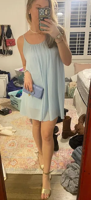 Free People Mini Blue Dress thumbnail 1