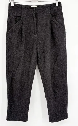 Wilfred Womens Charcoal Wool Cashmere Blend Minimalist Tapered Trousers Size‎ 2 thumbnail 1