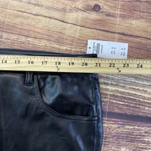 Abercrombie & Fitch Pants Womens 35 Faux Leather Straight Ultra High Rise 90s thumbnail 9