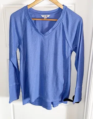 Wildfox Women's Blue V-Neck Top Medium thumbnail 1