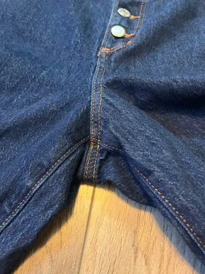 Loft Cuffed High Rise Wide Leg Jeans in Rinse Wash thumbnail 5