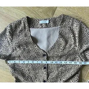 Mod Ref Cheetah Black & Brown Animal Print w/‎ lining A-line dress Size S Small thumbnail 9
