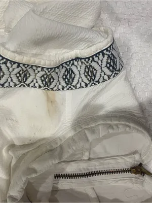 Zara White Textured Zip-Front Jacket with Patterned Trim thumbnail 10