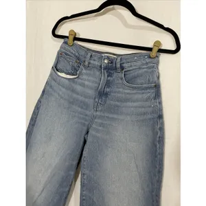 Madewell Perfect Vintage Wide Leg Crop Jeans Womens 26 (26x26) Medium Wash Denim thumbnail 2