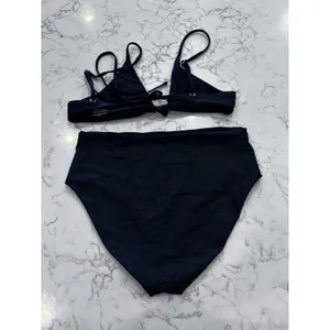 NWOT Quince Black Knot Tie Bikini Top & High Rise Bottom Set Size Medium thumbnail 2