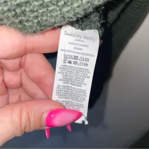 Sweaty Betty Green Turtleneck Knit Sweater with Kangaroo Pocket thumbnail 7
