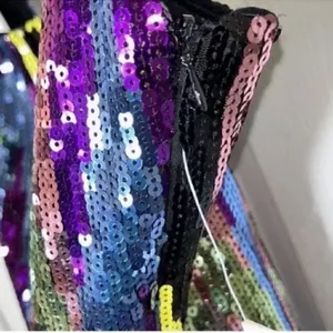 Aqua Sequin Multi-colored Body-con Dress (Size XS) thumbnail 7