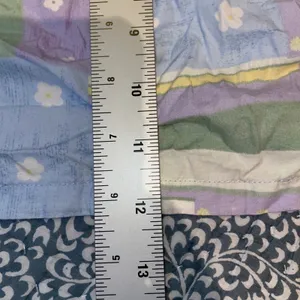 Secret Treasures Pajama Shorts Women Y2K Lounge Sleep Purple Blue Pastel Patchwork Cottagecore M thumbnail 6