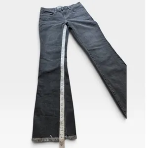 Free People Grey High Rise Flared Jeans Raw Hem W26 61502-16515125 thumbnail 6