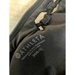 ATHLETA High Neck Loop Bikini Top in Black PADDED Bust Size 36 B/C BEACH VACAY thumbnail 6