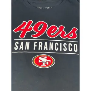 NFL Team Apparel 49ers Black Cotton Tee Shirt Womens Size L thumbnail 2
