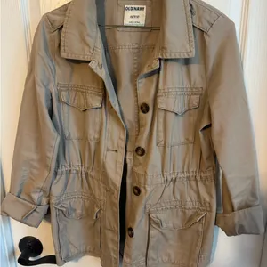 Old Navy Women's‎ Pea Coat in Tan thumbnail 1