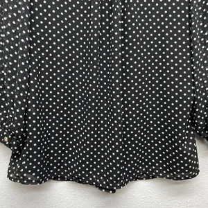 Tommy Hilfiger Polka Dot Babydoll Sheer Top Womens Medium Office Career Formal thumbnail 8