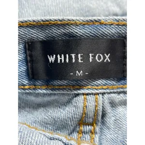White Fox Women's Blue Light Wash Wide Leg Baggy Loose Fit Denim Jeans Size M thumbnail 4