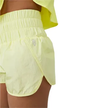 Free People the way home yellow high waisted shorts thumbnail 4
