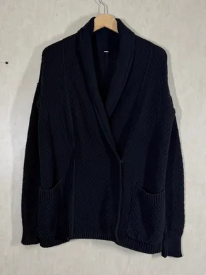 Lululemon Women’s Post Practice Cardigan Knit Sweater Longsleeve in Black XL thumbnail 3